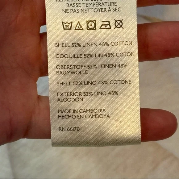 Free People White Linen Blend Boho Tie Front Peplum Top Size Medium M - Picture 7 of 7